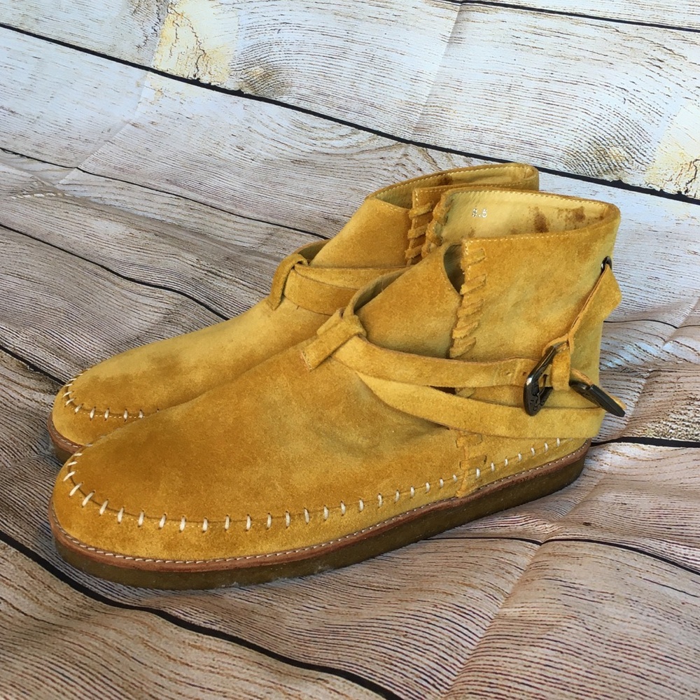 Madison Harding mustard booties 8.5